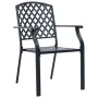 Stackable garden chairs, set of 5, made of steel with a gray powder coating. by , Garden sets - Ref: Foro24-3283769, Price: 3...