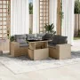 Gartensofa-Set mit 6-teiligen Kissen aus synthetischem Rattan in Beige. von , Gartensets - Ref: Foro24-3269159, Preis: 500,23...