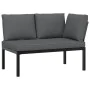 Gartensofa-Set mit 6-teiligen Kissen, Aluminium, Schwarz. von , Gartensets - Ref: Foro24-3283690, Preis: 891,82 €, Rabatt: %