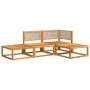 Solid acacia wood garden sofa set with 4 cushions. by , Garden sets - Ref: Foro24-3278916, Price: 388,25 €, Discount: %