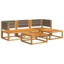 Garden sofa set with 5 pieces, solid acacia wood, and cushions. by , Outdoor sofas - Ref: Foro24-3278826, Price: 535,80 €, Di...