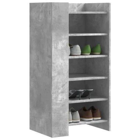 Schuhschrank aus Holzwerkstoff in Betongrau, 52x37,5x100 cm. von , Schuhregale und Schuhorganisatoren - Ref: Foro24-848447, P...