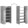 Shoe rack made of gray concrete wood engineering 52x37.5x100 cm by , Shoe racks and shoe organizers - Ref: Foro24-848447, Pri...