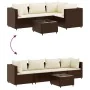 Garden furniture set, 5 pieces, with brown synthetic rattan cushions. by , Garden sets - Ref: Foro24-3308081, Price: 331,92 €...