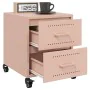 Bedside tables 2 units pink steel 36x39x43.5 cm by , Nightstands - Ref: Foro24-846629, Price: 130,15 €, Discount: %