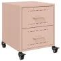 Bedside tables 2 units pink steel 36x39x43.5 cm by , Nightstands - Ref: Foro24-846629, Price: 130,15 €, Discount: %