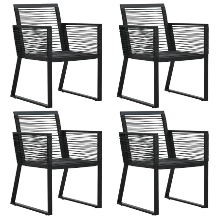 Garden chairs 4 units black rattan ropes by vidaXL, Garden chairs - Ref: Foro24-312160, Price: 295,55 €, Discount: %