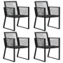 Garden chairs 4 units black rattan ropes by vidaXL, Garden chairs - Ref: Foro24-312160, Price: 295,55 €, Discount: %