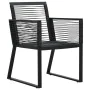 Garden chairs 4 units black rattan ropes by vidaXL, Garden chairs - Ref: Foro24-312160, Price: 295,55 €, Discount: %