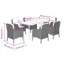 7-piece garden dining set with beige synthetic rattan cushions. by , Garden sets - Ref: Foro24-3211966, Price: 779,71 €, Disc...