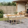 Garten-Essgruppe 7-teilig mit Kissen aus synthetischem Rattan in Beige. von , Gartensets - Ref: Foro24-3211456, Preis: 480,15...