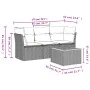 4-piece garden sofa set with black synthetic rattan cushions by , Garden sets - Ref: Foro24-3255797, Price: 238,66 €, Discoun...