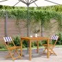 Bistrostühle, 2 Stück Massivholz Akazie und blau-weißer Stoff von , Gartenstühle - Ref: Foro24-367686, Preis: 88,15 €, Rabatt: %