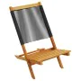 Reclining garden chairs 4 pcs solid acacia wood black by , Garden chairs - Ref: Foro24-3214628, Price: 211,53 €, Discount: %