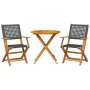 3-piece PE rattan and solid black wood bistro set by , Garden sets - Ref: Foro24-3281850, Price: 182,67 €, Discount: %