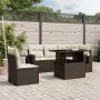 Set of 6-piece garden sofas and brown synthetic rattan cushions. by , Garden sets - Ref: Foro24-3267913, Price: 474,97 €, Dis...