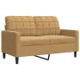 Set of sofas with 2 brown velvet cushions by , Sofas - Ref: Foro24-3278398, Price: 478,80 €, Discount: %