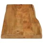 Massivholz-Tischplatte mit natürlicher Kante aus Mangoholz 120x40x2,5 cm von , Tischplatten - Ref: Foro24-370758, Preis: 74,6...