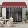 Automatic retractable awning with LED lights burgundy 350x250 cm by , Awnings - Ref: Foro24-3214973, Price: 472,86 €, Discoun...