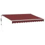 Automatic retractable awning with LED lights burgundy 350x250 cm by , Awnings - Ref: Foro24-3214973, Price: 472,86 €, Discoun...