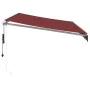 Automatic retractable awning with LED lights burgundy 350x250 cm by , Awnings - Ref: Foro24-3214973, Price: 472,86 €, Discoun...