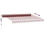 Automatic retractable awning with LED lights burgundy 350x250 cm by , Awnings - Ref: Foro24-3214973, Price: 472,86 €, Discoun...