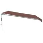 Manual retractable awning with LED lights brown 500x300 cm by , Awnings - Ref: Foro24-3215383, Price: 424,03 €, Discount: %