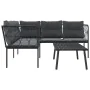 Garden sofa with black steel frame and textilene cushions by , Garden sets - Ref: Foro24-3283747, Price: 382,07 €, Discount: %