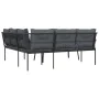 Garden sofa with black steel frame and textilene cushions by , Garden sets - Ref: Foro24-3283747, Price: 382,07 €, Discount: %