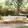 Garden sofa set with 8 pieces, solid acacia wood, and cushions. by , Garden sets - Ref: Foro24-3278927, Price: 870,45 €, Disc...