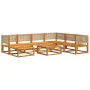 Garden sofa set with 8 pieces, solid acacia wood, and cushions. by , Garden sets - Ref: Foro24-3278927, Price: 870,45 €, Disc...