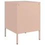 Bedside tables 2 units pink steel 36x39x50.5 cm by , Nightstands - Ref: Foro24-842925, Price: 162,21 €, Discount: %