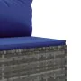 6-piece garden furniture set with gray synthetic rattan cushions by , Garden sets - Ref: Foro24-3308135, Price: 337,20 €, Dis...