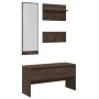 Entryway furniture set, 4 pieces, engineered wood, brown oak color. by , Benches for halls and storage - Ref: Foro24-847925, ...