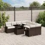 Garden sofa set 9 pieces and brown synthetic rattan cushions by , Garden sets - Ref: Foro24-3267803, Price: 659,03 €, Discoun...