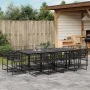 13-piece black synthetic rattan garden dining set by , Garden sets - Ref: Foro24-3295040, Price: 752,58 €, Discount: %