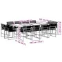 13-piece black synthetic rattan garden dining set by , Garden sets - Ref: Foro24-3295040, Price: 752,58 €, Discount: %