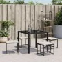 Garden stools with cushions 4 pcs black synthetic rattan by , Outdoor ottomans - Ref: Foro24-4008576, Price: 89,37 €, Discoun...