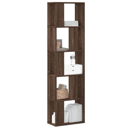 5-level engineered wood bookshelf in brown oak. by , Bookcases and shelves - Ref: Foro24-852786, Price: 62,73 €, Discount: %