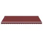 Manual retractable awning with LED lights burgundy 500x350 cm by , Awnings - Ref: Foro24-3214991, Price: 491,72 €, Discount: %