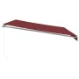 Manual retractable awning with LED lights burgundy 500x350 cm by , Awnings - Ref: Foro24-3214991, Price: 491,72 €, Discount: %