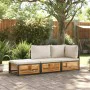 Gartensofagarnitur mit 3-teiligen massiven Akazienholz-Sofas und Kissen. von , Gartensets - Ref: Foro24-3214932, Preis: 367,7...