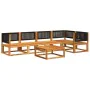 Gartensofa-Set mit 6-teiligen massiven Akazienholz-Kissen. von , Gartensets - Ref: Foro24-3278875, Preis: 684,39 €, Rabatt: %