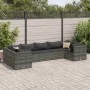 7-piece garden furniture set with gray synthetic rattan cushions by , Garden sets - Ref: Foro24-3308258, Price: 447,75 €, Dis...