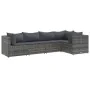 5-piece garden furniture set with gray synthetic rattan cushions by , Garden sets - Ref: Foro24-3308090, Price: 331,37 €, Dis...