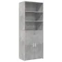 Hoher Schrank aus grauem Beton-Ingenieurholz, 70x42,5x185 cm. von , Sideboards - Ref: Foro24-3281374, Preis: 171,14 €, Rabatt: %