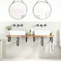 Wall-mounted sink shelf made of steel and solid acacia wood by , bathroom vanities - Ref: Foro24-3302709, Price: 165,26 €, Di...