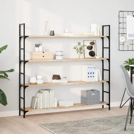 Floating shelves 2 units untreated acacia wood 140x20x2 cm by , Shelves and shelves - Ref: Foro24-3279356, Price: 65,40 €, Di...