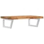 Wall-mounted sink shelf made of steel and solid acacia wood by , bathroom vanities - Ref: Foro24-3302850, Price: 86,08 €, Dis...