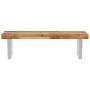 Wall-mounted sink shelf made of steel and solid acacia wood by , bathroom vanities - Ref: Foro24-3302850, Price: 86,08 €, Dis...